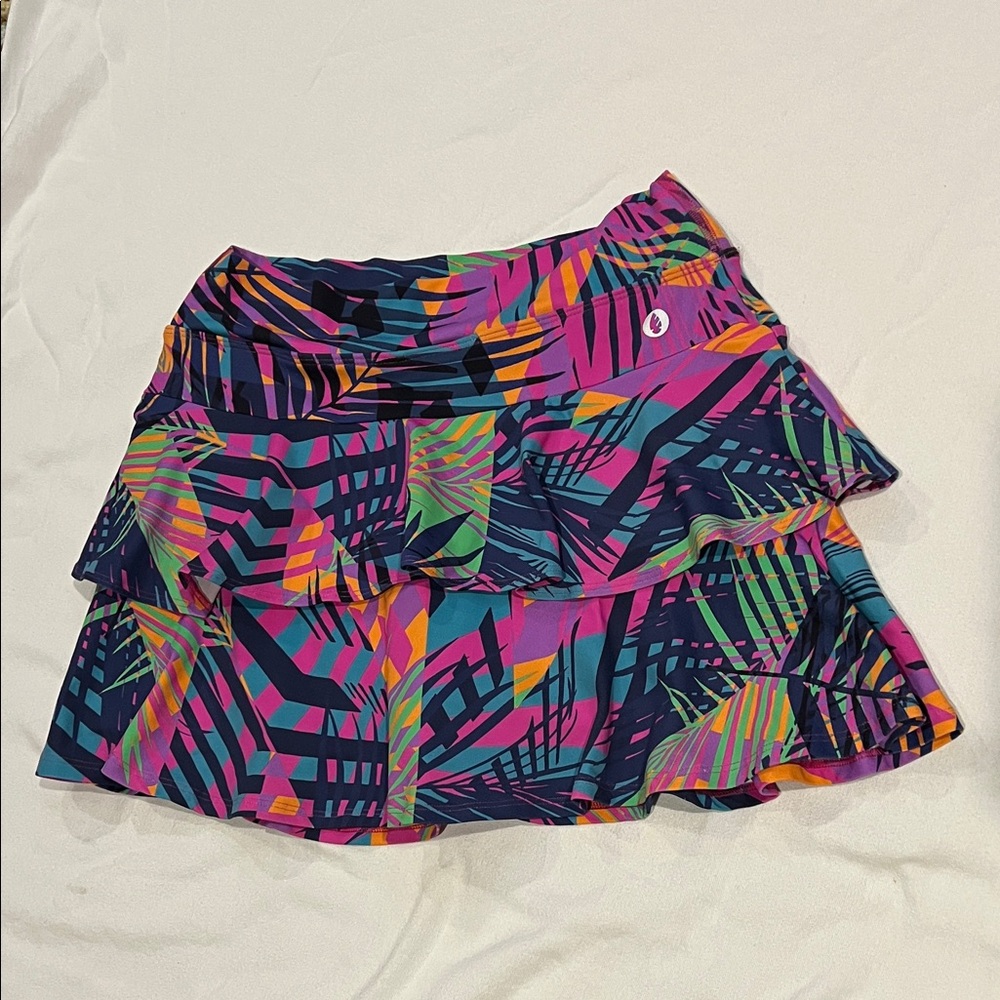Colorful Abstract Athletic Mini Skirt for Pickleball or Tennis